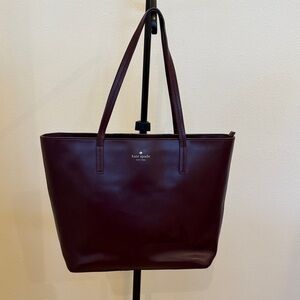 kate spade burgundy leather tote